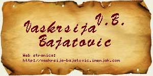 Vaskrsija Bajatović vizit kartica